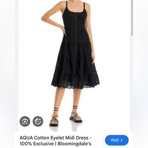 Aqua eyelet midi dress exclusive to Bloomingdales